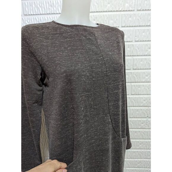 Ciara Sun Woo Women's Gray Long Sleeve Pockets Pullover Shift Dress Size XS - Picture 7 of 7